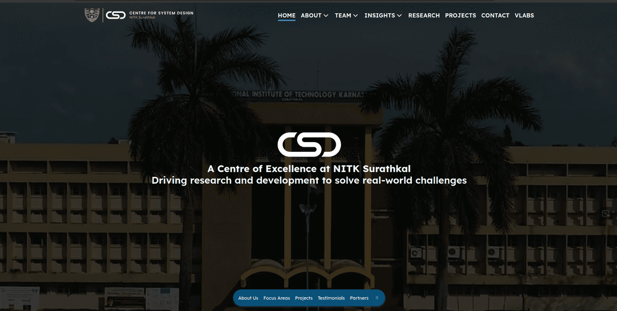 Centre for System Design Website